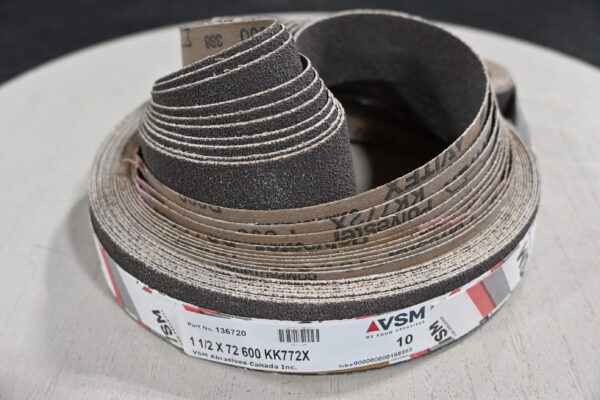 1-1/2" X 72" 1200 GRIT SANDING BELT