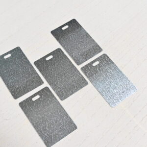 2.12" x 3.37" x .020 (2 x .156 HOLE) MILL FINISH ALUMINUM TAGS