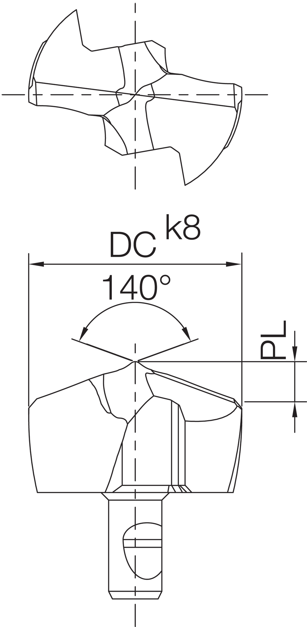 Kyocera DA 2500MKM PR1525 Grade PVD Carbide, Replaceable Drill Tip - Image 2