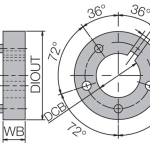 Kyocera DR1632A Series MSTA, Slot Mill Drive Ring