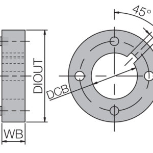 Kyocera DR2246 Series MSTA, Slot Mill Drive Ring