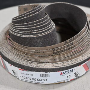 1-1/2" X 72" 600 GRIT SANDING BELT (10 pack)
